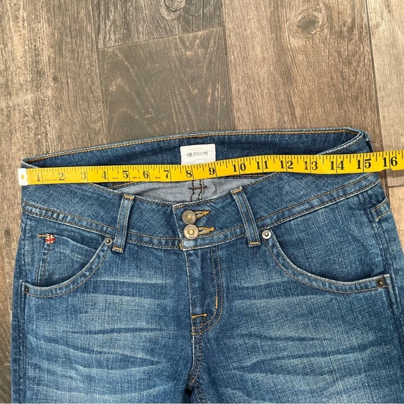 Hudson Signature Bootcut Flap Pockets Mid Rise Medium Blue Jeans Women's Size 28 - Picture 4 of 9